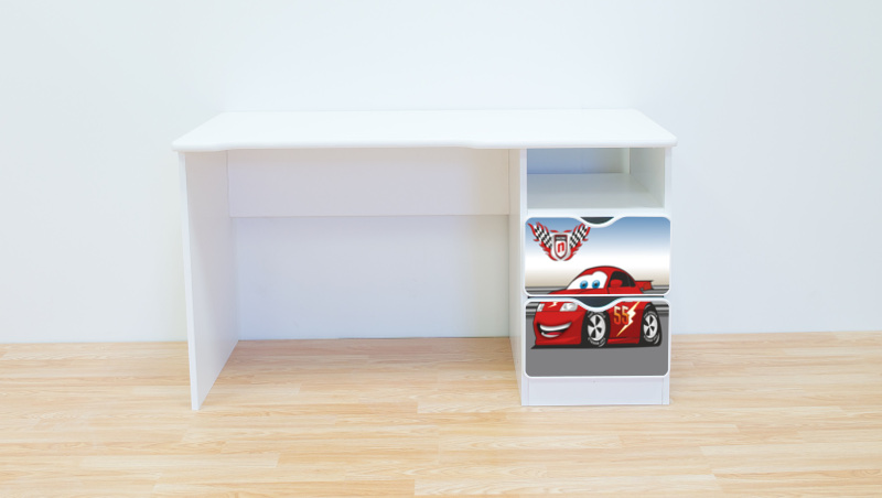Becks písací stolík pravý Auto červené